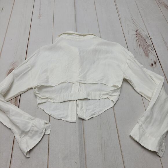 Lioness linen crop button down shirt top - Picture 5 of 7
